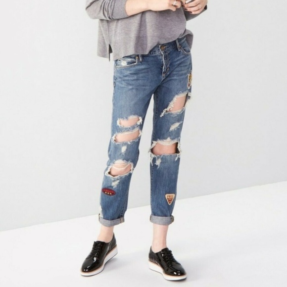 Articles of Society Jean Janis Boyfriend Patches